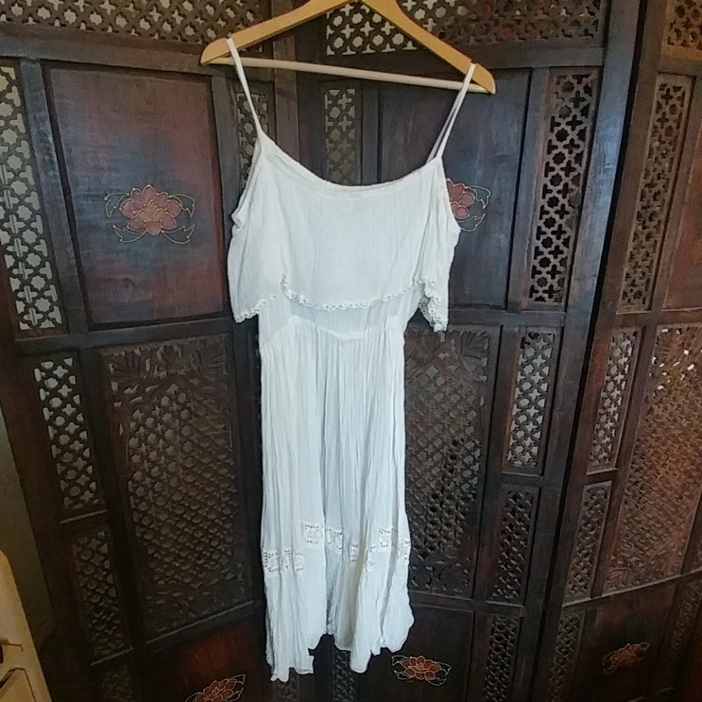 Vintage Gauzey Cold Shoulder Dress